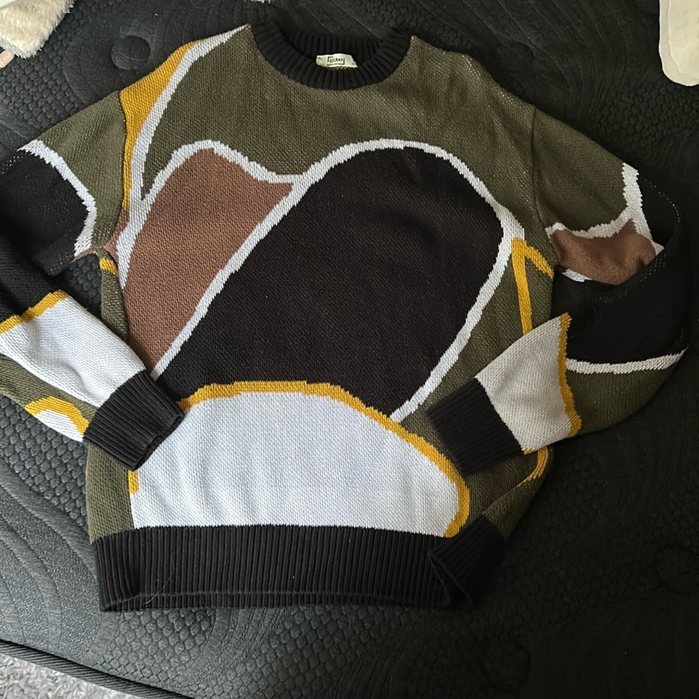 CECANY Colorful Crewneck Sweater made in turkey XL - fits medium or large